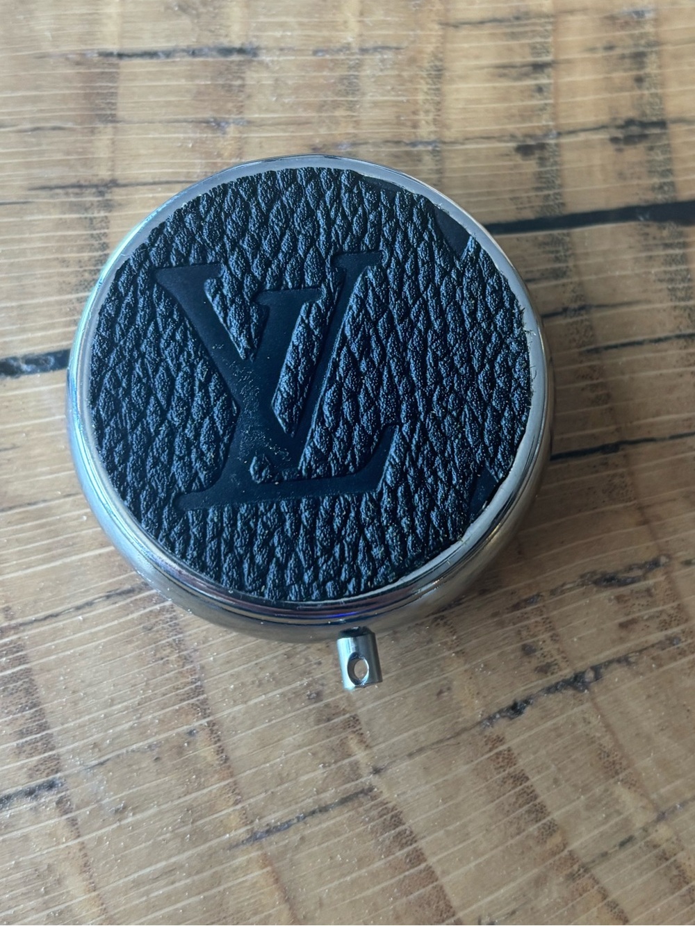 Louis Vuitton Black Pill Box, Pill Container, Jewelry Box with mirror